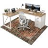 Anidaroel 48''x60''Chair Mat for Hardwood Floor/Tile Floor,Desk Chair Hard Floors,Under Desk Rug Protector Rolling Chair,Computer Gaming Mat,Low Pile Carpet Floor Mat,Brick Red/Dull Teal
