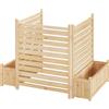 Garvee Pannelli Divisori Da Giardino in Legno Con Fioriere - Schermo Privacy Autoportante, Copertura Per Unità AC e Bidoni, Angolo Verde Decorativo, 2 Pannelli Con Due Vasi