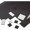 magnets4you - Piastrine magnetiche autoadesive quadrate, 247 pezzi | 15 x 15 mm | Piastrine magnetiche per fai da te o ufficio e scuola