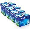 Mediawave Store Confezione di Fogli A5, Pack 40 Risme Carta Formato A5 500 fogli da 80 g DOUBLE A Premium, Scorta, Carta per Stampante, Fogli per Stampa, Ufficio, Forniture, Carta per Fotocopiatrice