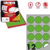 MarkIn Etichetta adesiva R/310 verde fluo 100fg A4 tonda Ø60mm (12et/fg) Markin