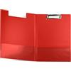 Netuno Raccoglitore Portablocco A4 Con Clip, Colore Rosso, Coperchio e Morsetto in Metallo, Porta Documenti in Plastica
