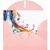 HDSKFNS Biglietti di auguri colorati con note musicali, 15,2 x 10,2 cm, con buste, per compleanno, matrimonio, simpatia