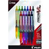 Pilot Precise V5 RT - Penne a sfera ricaricabili e retrattili, punta extra fine (0,5 mm), colori assortiti, confezione da 12 (10364)
