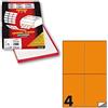 MarkIn Etichetta adesiva C/519 arancio fluo 100fg A4 105x148mm (4et/fg) Markin