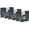 DogePro 3x Nastro per etichette 12mm X 8m Nero su Bianco per Brother Eletronic Labelling TZ-231 TZe-231 P-Touch P300BT H200 1000 1010 H105 H110 D210 D400VP E100 H107B