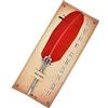 Gullor - Penna calligrafia con penna a penna e 5 pennini calligrafia, per principianti, bambini, calligrafia, penna a sfera, colore: rosso