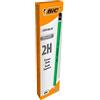 BIC Scrittura Criterium 550 matite per carta, miniera grassa e resistente, colore grigio, 2H, confezione da 12
