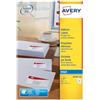 Avery A4 (210 x 297 mm), 2100 etichette (100 fogli x 21), colore: Bianco
