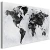 murando - Lavagna Di Sughero per Puntine - Mappa Mondo 120x80 cm 1 Pezzo - Bacheca Sughero da Parete & Quadro su tela in un Uno - Grande Decorativo per Parete per le Note - Terra k-A-0408-p-a