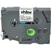vhbw Cassetta nastro compatibile con Brother PT 7500VP, 7600VP, 7600 etichettatrice 8m x 12 mm nero su trasparente, flessibile, laminato