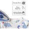 Stellasticker - Etichette termoadesive personalizzabili per abbigliamento bambini - con nome e simbolo - resistenti a lavatrice e asciugatrice - ideali per scuola, asilo - 50 pezzi 50x15 mm (Nero)
