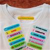 Generico 36 etichette per vestiti termo adesive per abbigliamento bambini. Personalizzate con nome da utilizzare all'asilo, centro estivo - Termoadesive applicabili con ferro da stiro. 5,6 x 1,1 cm