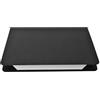 Aurora Store Sottomano da Ufficio CITY TIME, 48x32 cm in Similpelle ecopelle apribile NERO, Tappetino per Laptop, PC, Tappetino da Scrittoio Impermeabile per Ufficio e Uso Domestico