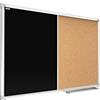 ALLboards Lavagna Magnetica per Gesso e in Sughero Combinata 120x90cm Scrivibile e Cancellabile, per Puntine Magneti Calamite