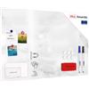ALLboards Lavagna magnetica in acciaio MARMO BIANCO 90x60cm MetalBoards lastra adatta per tutti i tipi di calamite + set di accessori GRATIS