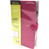 PRESTIGE & DELUXE Agenda Prestige MOOD Evolution 2026 fucsia Settimanale 8x13 cm intercambiabile Spiralata con laccio e penna + penna a scatto e segnalibro