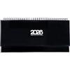 Progressio - Planning settimanale in EcoPelle 2026 spiralato 14x30cm - Planner Fatto a mano - Made in Italy (Nero)