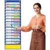 Lyricalist Daily Schedule Pocket Chart - 15+1 Scheduling Pocket Chart, Classroom Schedule with Dry-erase Pens, Schedule Pocket Chart, Educational Charts for Classroom Office Home Preschool Activity