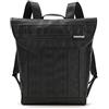 MNMUR Zaino nero da città porta pc laptop uomo donna, impermeabile waterproof, elegante, capiente, leggero - Zaino viaggio lavoro ufficio università tempo libero Handmade con camere d'aria biciclette