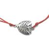 Empress Jewelry Bracciale in Argento Sterling Genuino Solido Punzonato 925 Pescare con Filo Rosso