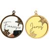 FranJohnsonHouse Pallina di Natale personalizzata, Ornamento personalizzato con nome, Regali per la famiglia, Decorazioni per l'albero in legno, acrilico, Fiocchi di neve, Decorazioni di Natale, Oro Argento (Style 1)