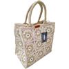 C'era una volta un filo Borsa granny in cotone - tecnica grannysquare african flower - lavorata ad uncinetto con interno in juta