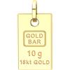 sayes.com Lingotto Pendente Gioiello in oro 18 karati personalizzabile - da 5 o 10 grammi in oro bianco, giallo o rosa (5 grammi, Oro Giallo 18kt)