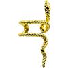Handmade Orecchino a clip per orecchio in argento sterling 925 rivestito in oro 18k serpente d'oro (Clip per l'orecchio a destra)