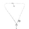 Silvia Creations And Co Collana Girocollo Acciaio con Chiave del Cuore e Ciondolo Iniziali Incise