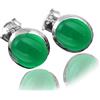 DHRUVIKA JEWELRY Fine Sterling Silver Ear Stud For Womens Natural Green Onyx Ear Stud Sterling Silver Ear Stud Green Gemstone Bohemian Stud Earrings