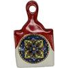 Handmade Souvenir Calamita da Frigo Artigianale a Forma di Tagliere - Ceramica Decorata a Mano con Limoni o Maioliche - Magnete Cucina Stile Vietrese, Fondo Blu (limoni)