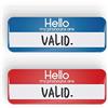 Generic HELLO MY PRONOUNS ARE VALID distintivo pronome perno o calamita da frigo, 25x70mm, LGBTQ+, LGBT