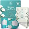BLOOMORA Confezione da 16 Maschere Riscaldanti Occhi Mix Lavanda Camomilla Gelsomino Senza Profumo, Maschere a Vapore per Occhi Secchi Gonfiore Affaticamento e Relax, Maschera Monouso per Sonno e Viaggio