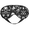 OKFSTY Mascherina per occhi bianca punk con teschio, unisex, con cinghie regolabili, maschera per gli occhi da viaggio