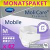 HARTMANN H MoliCare Premium Mobile pantaloni monouso: uso discreto per l'incontinenza per donne e uomini; 8 gocce, taglia M (circonferenza fianchi 80-120 cm), 42 pezzi