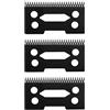 MAWAER 3 lame di ricambio in ceramica per tagliacapelli, colore nero, adatte a Wahl Magic Clip Senior Cordless Clipper