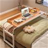 GWWBD Tavolo Servitore,tavolo Con Ruote Tavolino Da Letto Con Ruote Scrivania Letto Tavolino Computer Tavolino Da Divano Per Pc Tavolino Da Lavoro(Color:Legno+)