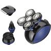 HONITANO Rasoio Elettrico Barba Ipx5 ABS 5 Lame e Design Flottante | Ricarica Usb, Pulizia Facile, Uso, 2 Ore di Carica, Blu, 100-220v