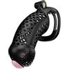 GOPEO Gabbia da uomo HF Extra Large in metallo e resina XL (4 anelli) (Nero, M1)