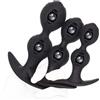 LxPxP Set 3 Plug anali in silicone con impugnatura a T, butt plug con sfere rotanti, stopper anale per stimolazione versatile e accessorio per piacere adulto maschile e femminile