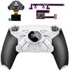 eXtremeRate SPARK Tasti Posteriori Kit per ps5 Controller BDM 010 020, Display OLED + Clicky Trigger Stop + Grip Ergonomici, 4 Palette Rimappabili Accessori per ps5 Joystick, Bianco
