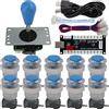 SJ@JX Arcade Game Controller DIY Kit Microswitch Button 4&8 Way Joystick Zero Delay USB Encoder Fighting Stick Handles Console for PC MAME Raspberry Pi Retropie