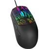 VELATEMOR Mouse da Gioco Cablato, Mouse da Gioco RGB, 3600 DPI Retroilluminato Colorato 6 Tasti, 4 velocità Regolabili 1200 1600 2400 3600, per PC Desktop Computer Portatile (BLACK)