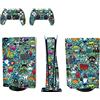 GALSOR Protettivo Per PS5 Skin Disc Edition Anime Console E Controller Vinile Cover Wraps Per PS 5 Version 92193 Senza Bolle E Senza Residui