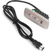 Blaihild Controller per Interruttori, Telecomando di Ricarica per Porta USB a 2 Pulsanti a 5 Pin per Divani Elettrici, con Microinterruttore a Trasmissione Diretta e Materiale ABS