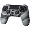 Qubick Controller Skin Grey Camo Per PlayStation 4 (PS4) In morbido Silicone di alta qualità e piacevole al tatto - PlayStation 4