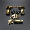 SZLG Set completo di pulsanti di ricambio per paraurti con guida Dpad RT LT RB LB ABXY ON Off Button Kit per controller Xbox One Slim Xbox One S (oro cromato)