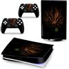 PDURMBUAB Nessuna Schiuma Nessuna Bolla Pelle Decalcomanie Anime Console Per PS5 Disk Edition 2 Controller Pellicola Vinile Avvolge, Durevole, Resistente Graffi 06391