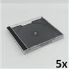 Multimedia Tray 5x Nuova Custodie vuote compatibili con giochi PlayStation 1 Box PS1 PSX PS One | Custodia vuota | Custodie sostitutive | Custodie per giochi | vuota scatola di ricambio | 5 pezzi